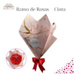 Ramo de 8 Rosas Rojas - Cinta - Imagen 2