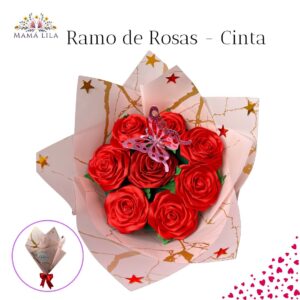 Ramo de 8 Rosas Rojas - Cinta